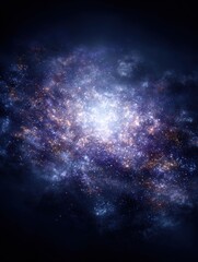 Naklejka premium Wide view of vibrant galaxy with colorful stars and cosmic dust in deep space illustrating astronomy and universe exploration