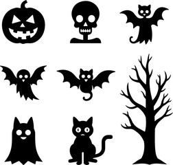 Spooky Halloween Silhouettes Bundle