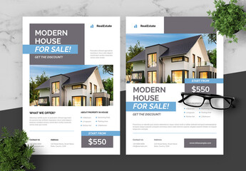 Blue Black Real Estate Flyer 