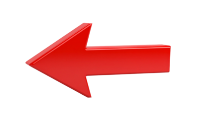 Red 3D arrow pointing up on a white background symbolizing business growth and success concept illustration