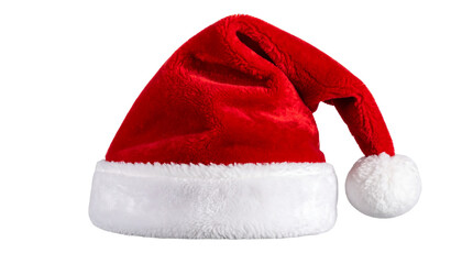 Red and white Santa hat accessory symbolizing Christmas and holiday season celebration