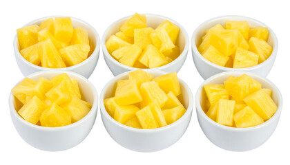 Yellow corn flakes background isolated on white resembling pills or tablets