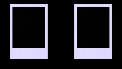 Two blank photo frames ready for your memories or social media posts with a retro aesthetic and vintage feel