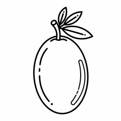 Ambarella fruit icon. Ambarella fruit icon in line style