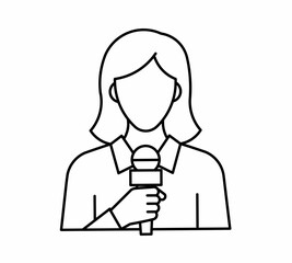 Female reporter icon
