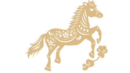 Vector illustration of a black running horse or pony silhouette cartoon with mane and tail, perfect for farm animal design or equestrian art