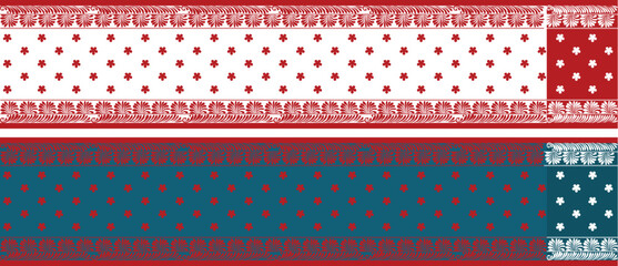 saree design illustration, white saree with red border, saree for puja