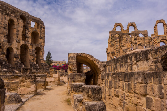 Inside the stunning Roman Colosseum in El Jem, Tunisia
