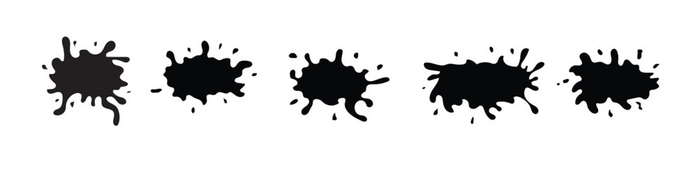 set of colored blots vector illustration