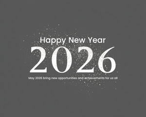 Clean and Minimal 2026 New Year Design Layout