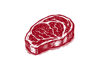  Steak hand drawn vector sketch illustration