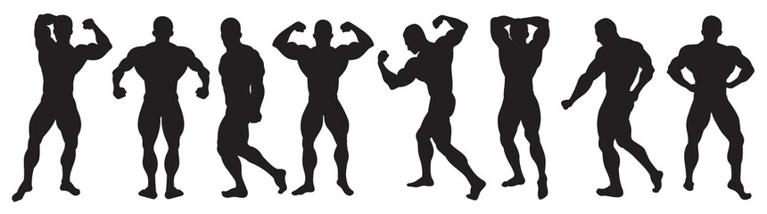  flexing icons vector illustration