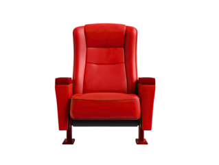 Red leather movie theater chair