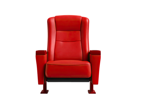 Red leather movie theater chair