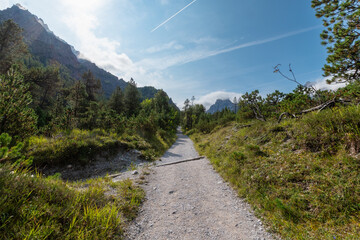 Wild alpine landscapes of the Wimbach Valley, Berchtesgaden Alps
