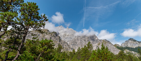 Wild alpine landscapes of the Wimbach Valley, Berchtesgaden Alps