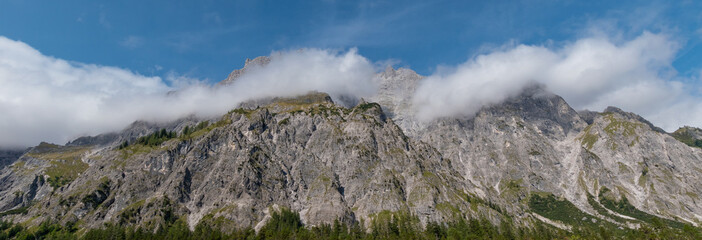 Wild alpine landscapes of the Wimbach Valley, Berchtesgaden Alps