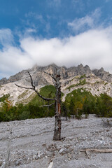 Wild alpine landscapes of the Wimbach Valley, Berchtesgaden Alps