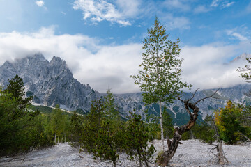 Wild alpine landscapes of the Wimbach Valley, Berchtesgaden Alps