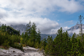 Wild alpine landscapes of the Wimbach Valley, Berchtesgaden Alps