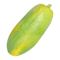 Papaya (Carica papaya) isolated on white background