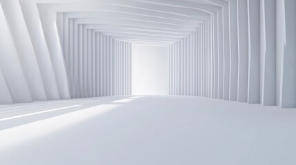 Fototapeta premium Abstract White Architectural Corridor