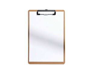 Empty paper on a clipboard, a classic office tool against a black background