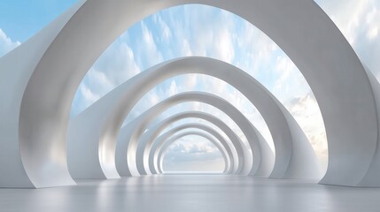 Obraz premium Architectural Arches with Sky View
