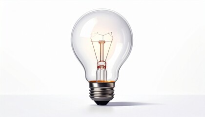 Single frosted light bulb upright on white surface—soft shadows and metallic base evoke clarity, potential, and quiet innovation in minimalist everyday illumination composition.