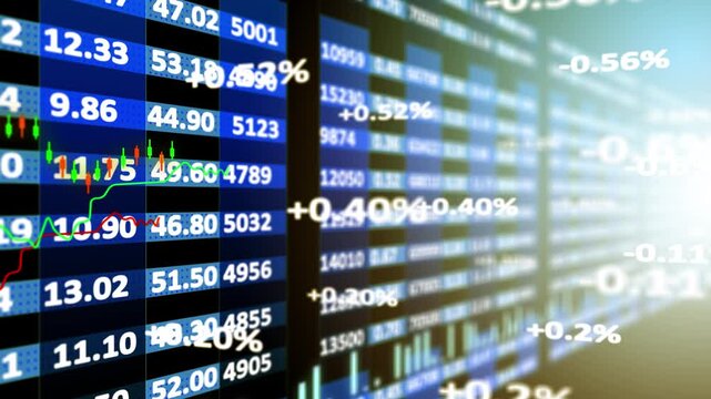 Stock market trend of animation background.
