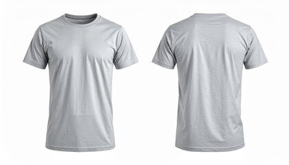t shirt front and back view, isolated on white background.