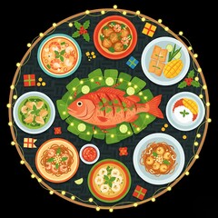 A set of Christmas picture