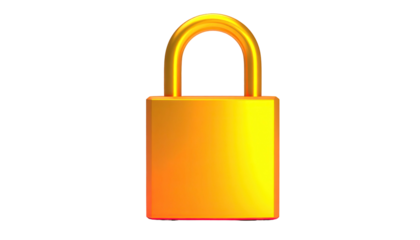A golden padlock on a black background, symbolizing security and protection
