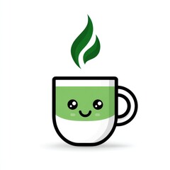 Ghost shaped latte mug with smiling steam for fun halloween beverage enjoyment