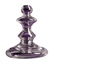 Elegant Clear Glass Candlestick Holder Featuring Intricate Layered Design on Black Background with Reflections and Shadow Plays Creating a Sophisticated Ambiance for Mockups