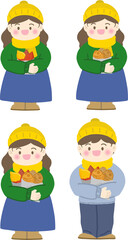 사람(길거리 간식)