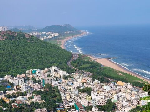 Vizag LandScape scenary view from top the kailasagiri Hill, Visakhapatnam, Andhra Pradesh