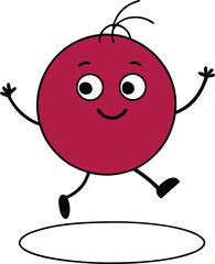 Cranberry bouncing on trampoline cartoon