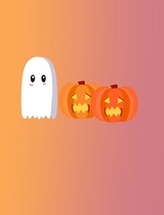 Background halloween cartoon style 