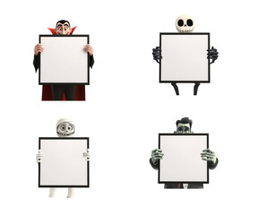 ハロウィンのキャラクター（背景透過）