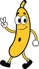 Banana cartoon vector illustration