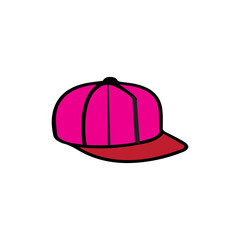 Pink and Red Baseball Cap