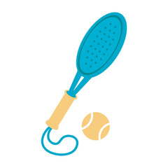 Paddle Tennis Racket Illustration