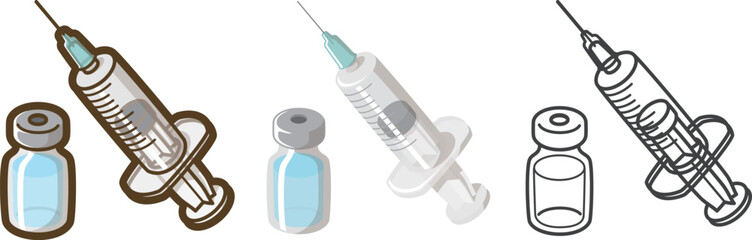 注射器とワクチン