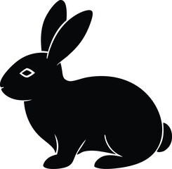 bunny silhouette, cute creature profile
