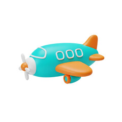 Naklejka premium Airplane 3d unique stylish playful icon isolated on transparent background png for Travel, Flight, and Aviation Design