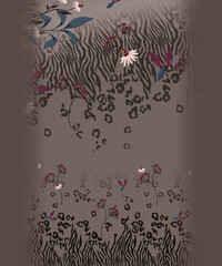 front back sleeve digital print pattern