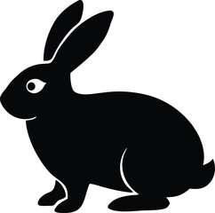 bunny icon, easter hare symbol
