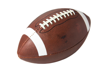 American football ball isolated on black background
