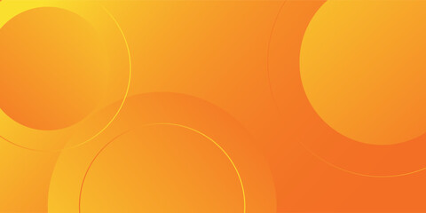 Abstract banner with orange color background. Vector illustration